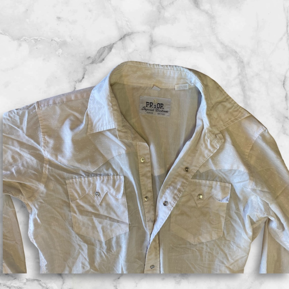 Prior Snap Button Off White With Pattern - image 1